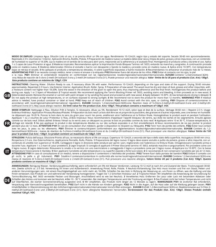 Lasur Protector Satinado al Agua teka, castaño, nogal