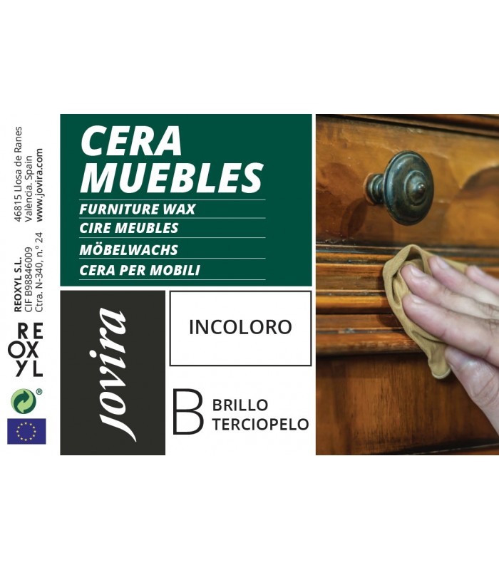 Cera Incolora para Muebles incoloro, transparente.  Ceras para