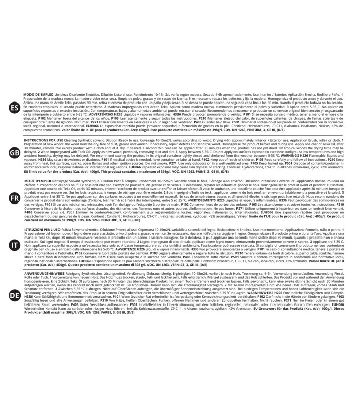 Aceite Teca Muebles incoloro, transparente, teka.  Aceite Teca