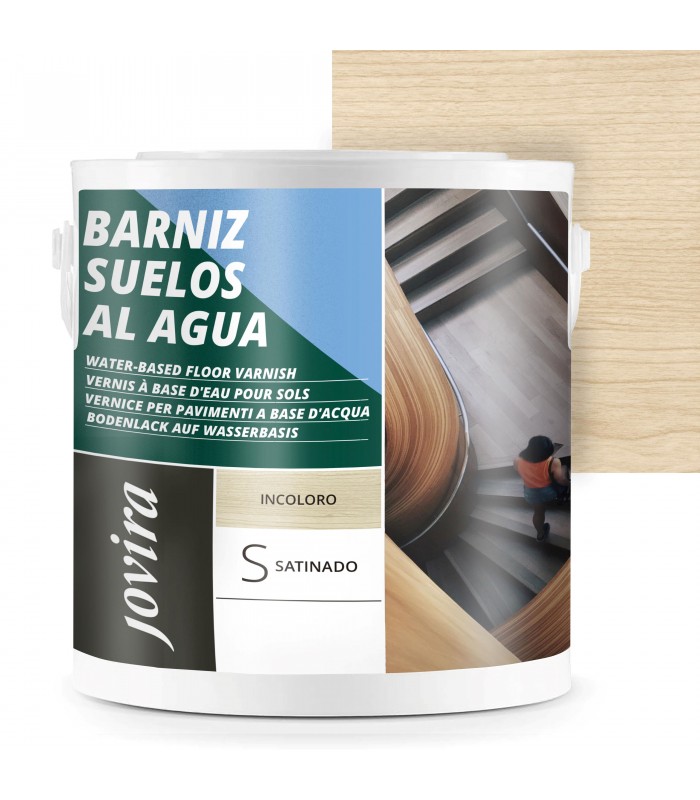 Barniz Suelos Satinado al Agua .  Barnices - Litros: 0.750