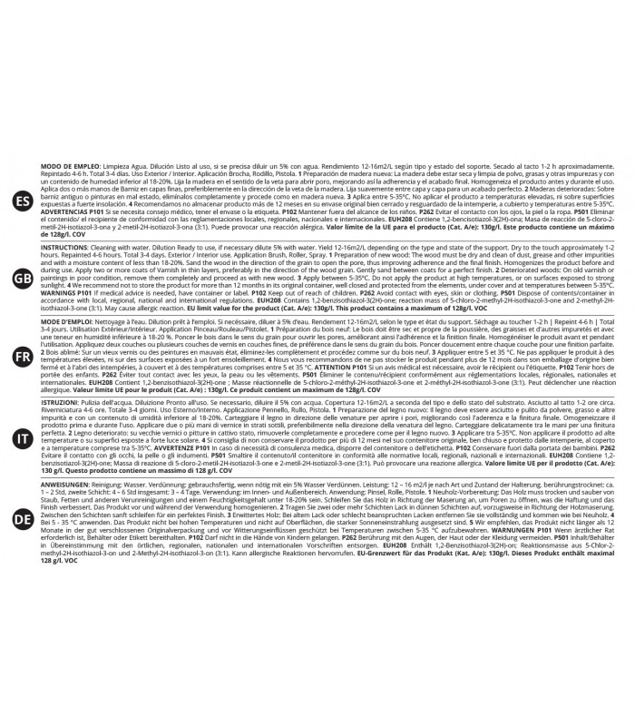 Barniz Cristal Muebles Poliuretano Al Agua .  Barnices -