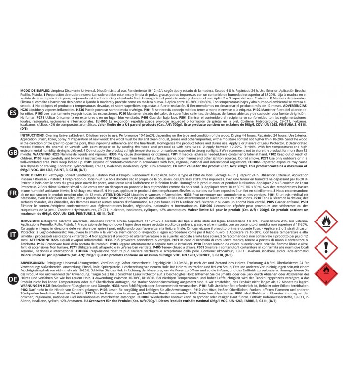 Lasur Protector Satinado incoloro, transparente, teka, nogal