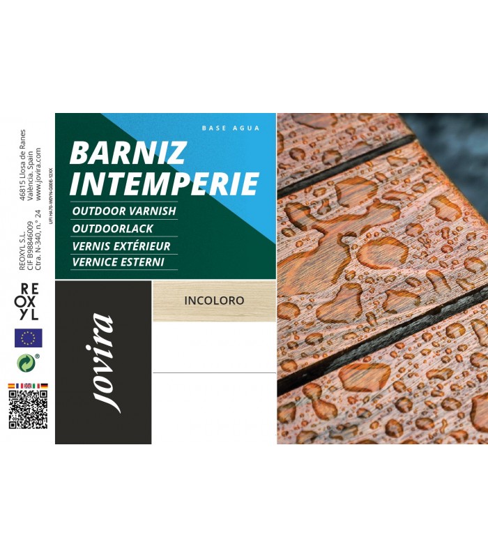 Barniz Intemperie Mate al Agua .  Barnices - Litros: 0.375