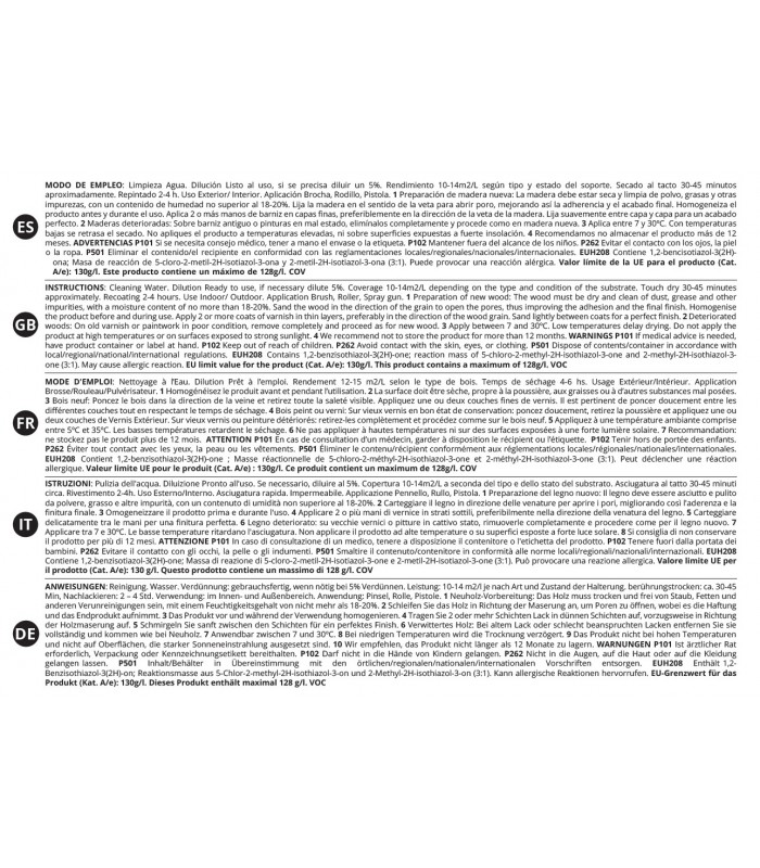 Barniz Marino Mate al Agua .  Barnices - Litros: 0.375, 0.750