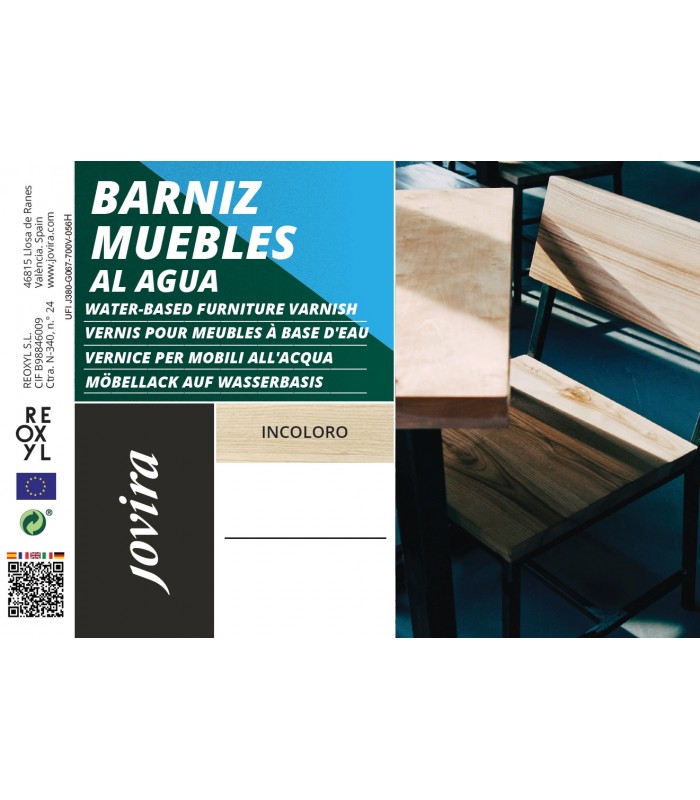 Barniz Muebles Brillante al Agua .  Barnices - Litros: 0.750