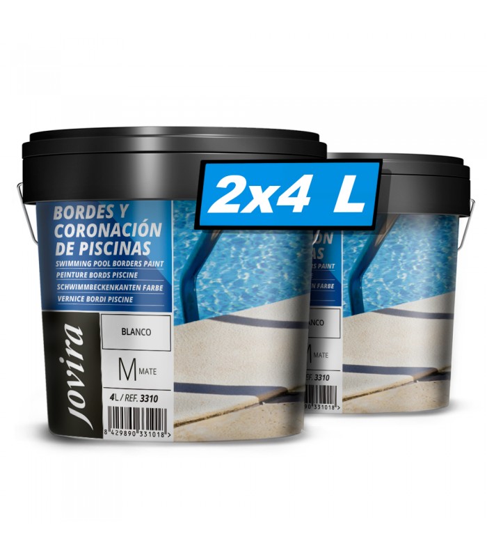 Pintura Bordes y Coronación de Piscinas Antideslizante blanco