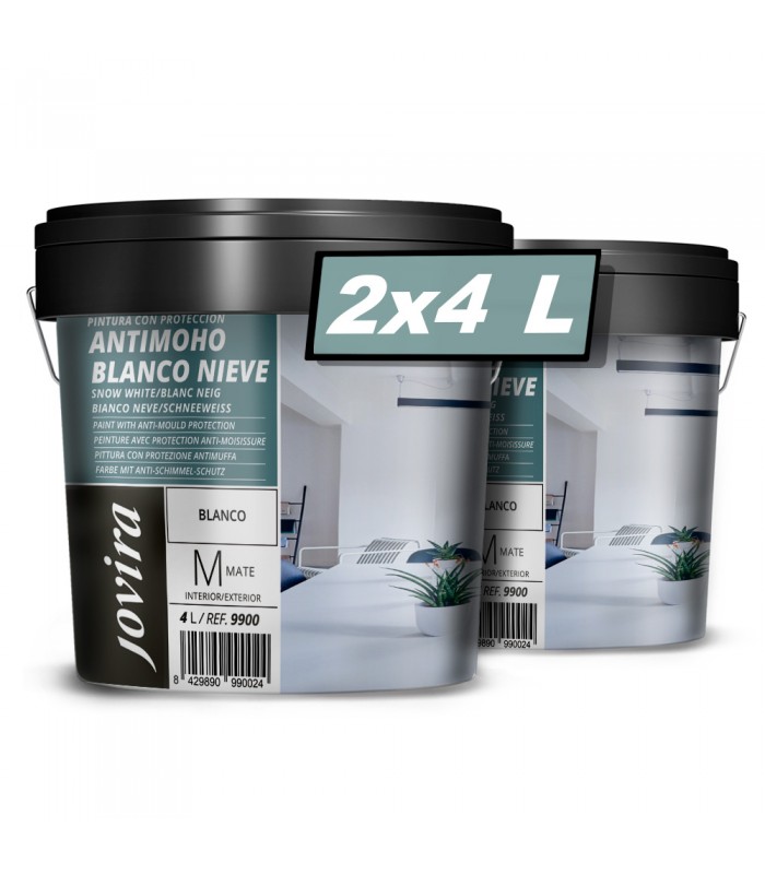 Pintura Antimoho Blanco Nieve .  Pintura Mate Antimoho -