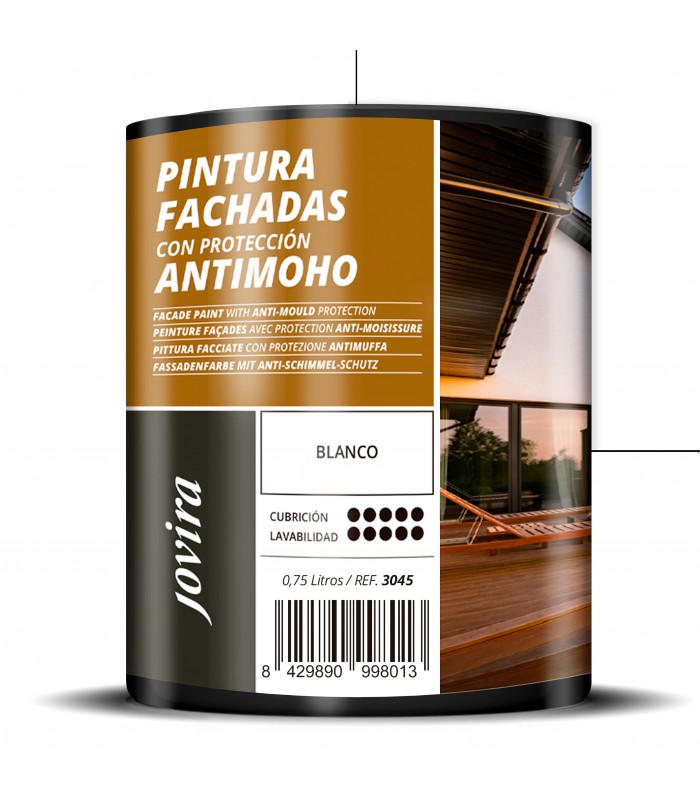 Pintura Fachadas Antimoho blanco, bahía, sirena, rústico