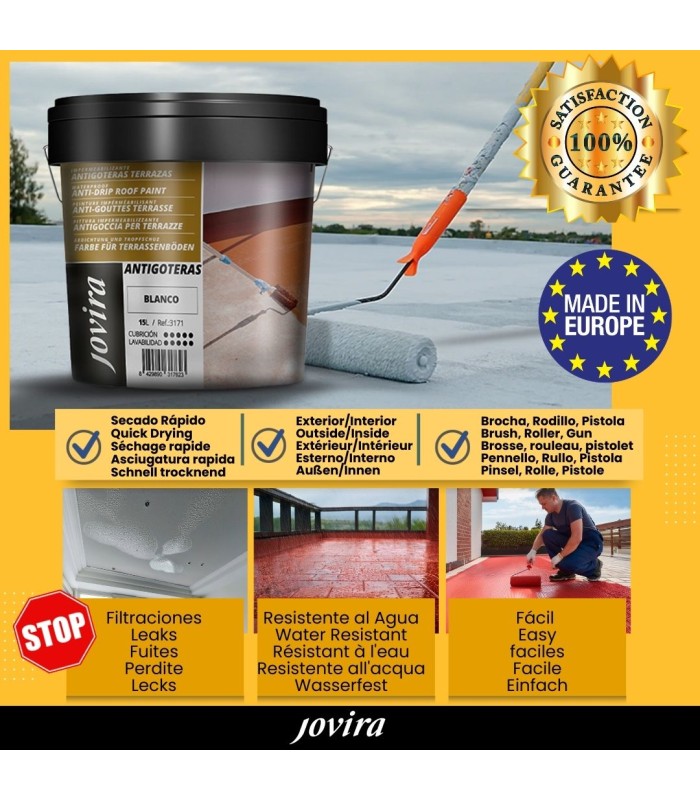 Impermeabilizante Antigoteras Terrazas con Fibras de vidrio