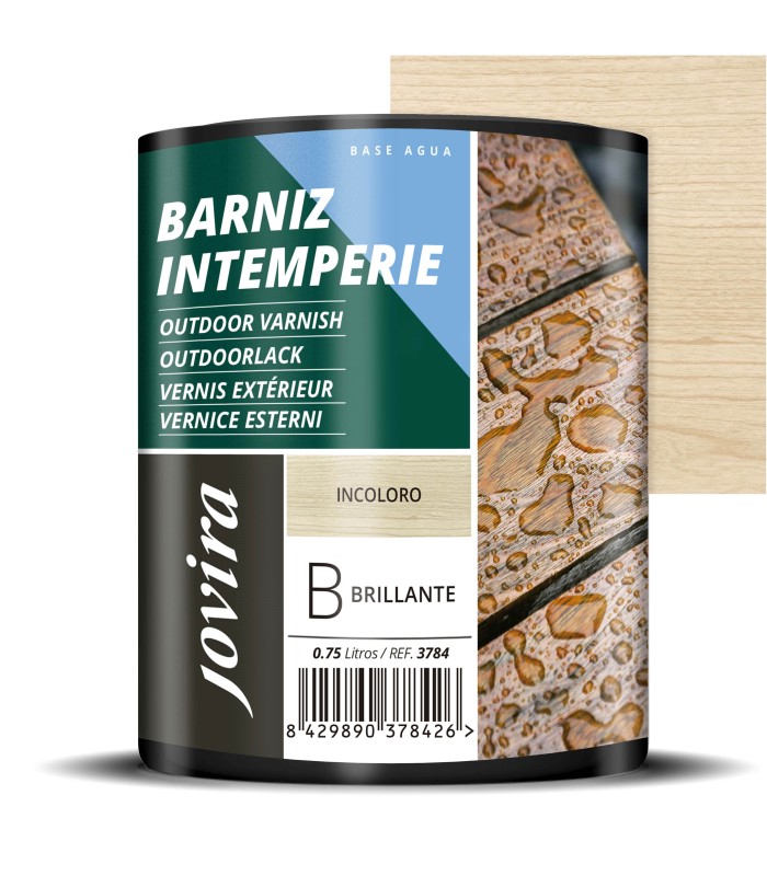 Barniz Intemperie Brillante al Agua. .  Barnices - Litros: