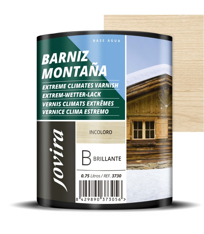 Barniz Montaña Brillante al Agua. .  Barnices - Litros: 0.375