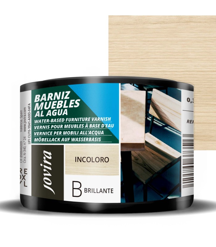 Barniz Muebles Brillante al Agua .  Barnices - Litros: 0.750