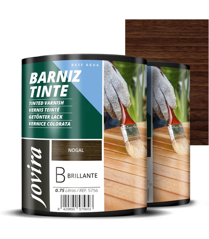 Barniz Tinte al Agua, acabado Brillo. Especial para teñir y