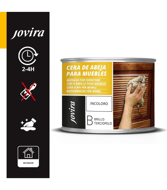 Cera de Abeja para Muebles incoloro, transparente.  Ceras para