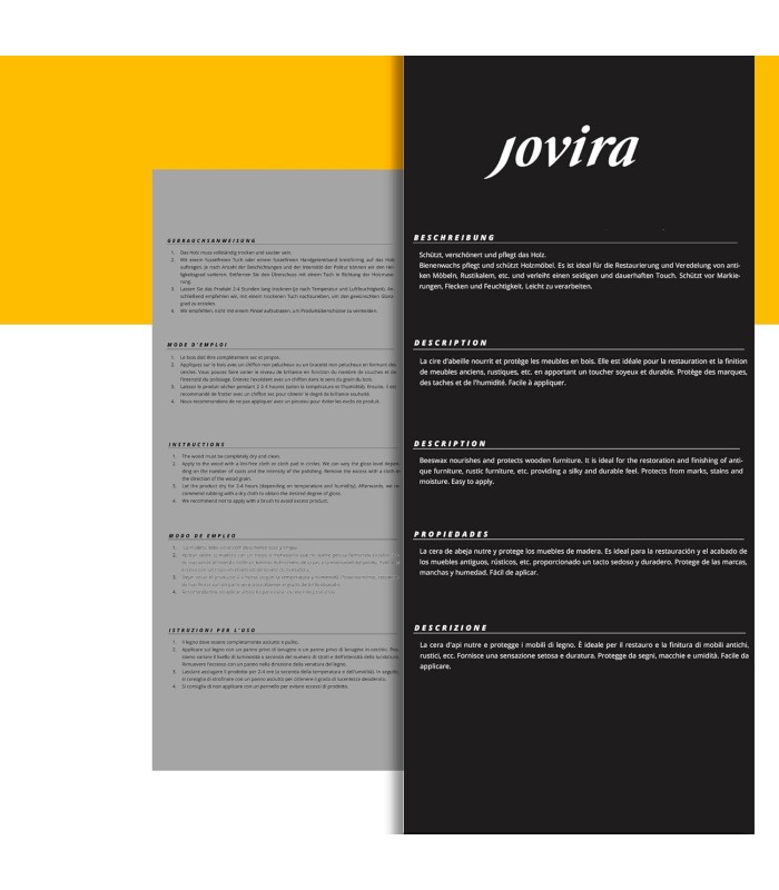 Cera de Abeja para Muebles incoloro, transparente.  Ceras para