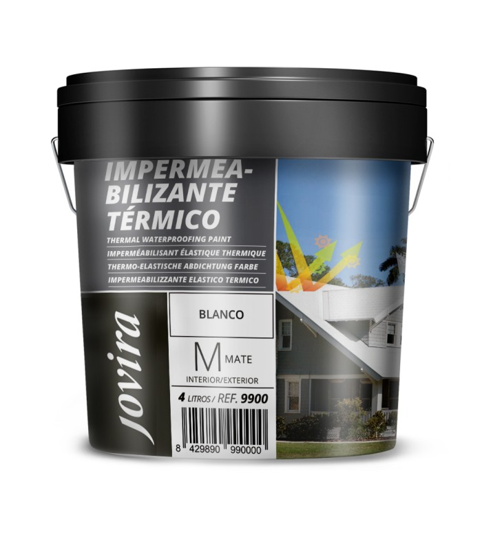 Pintura Impermeabilizante Térmica blanco.  Impermeabilizante