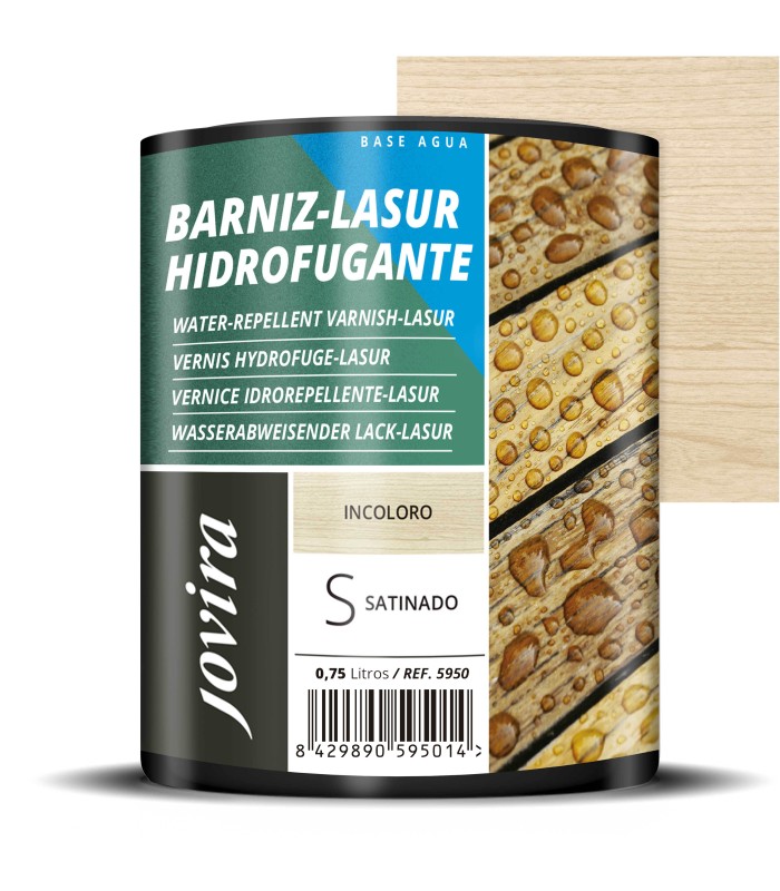 Barniz-Lasur Protector Hidrofugante Satinado al Agua incoloro