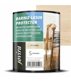 Barniz-Lasur Protector Satinado al Agua teka, castaño, nogal