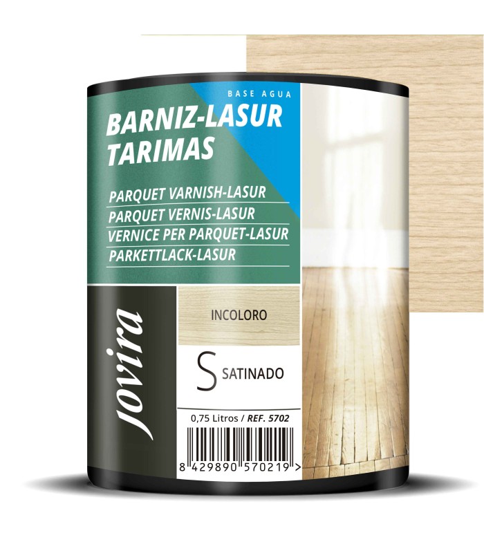 Barniz-Lasur Protector Tarimas Satinado al Agua. incoloro