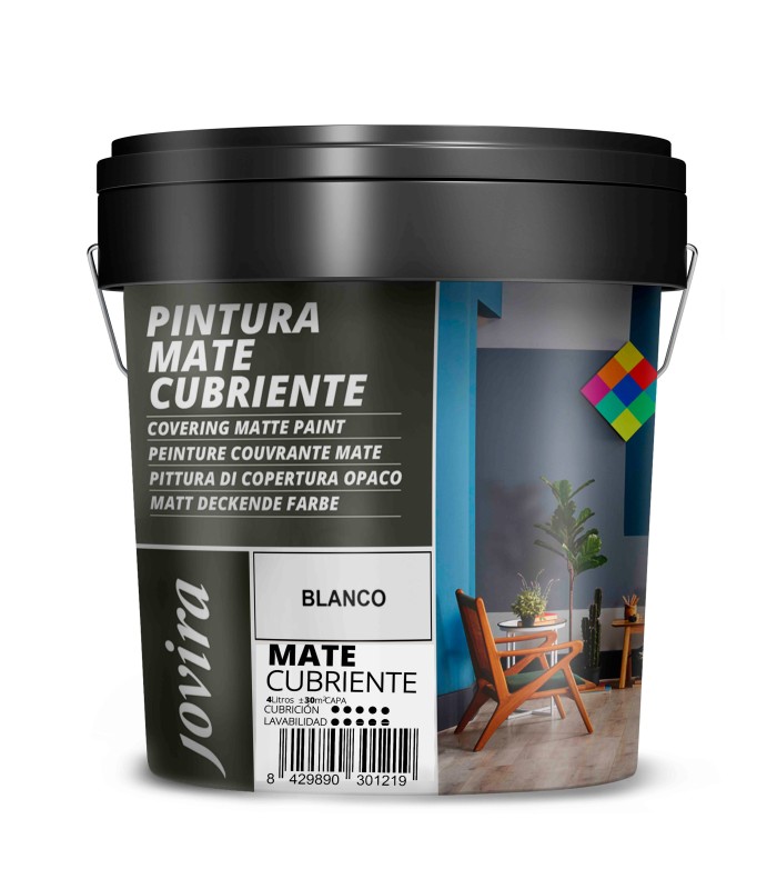 Pintura Mate Cubriente blanco, granito, verde norte, perla
