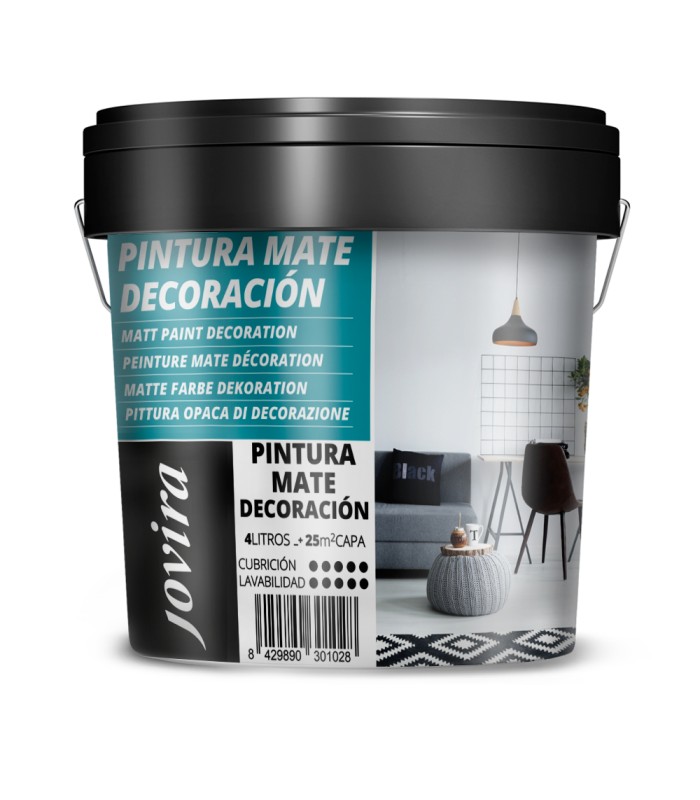 Pintura Mate Decoración blanco.  Pintura Mate - Litros: 4 l