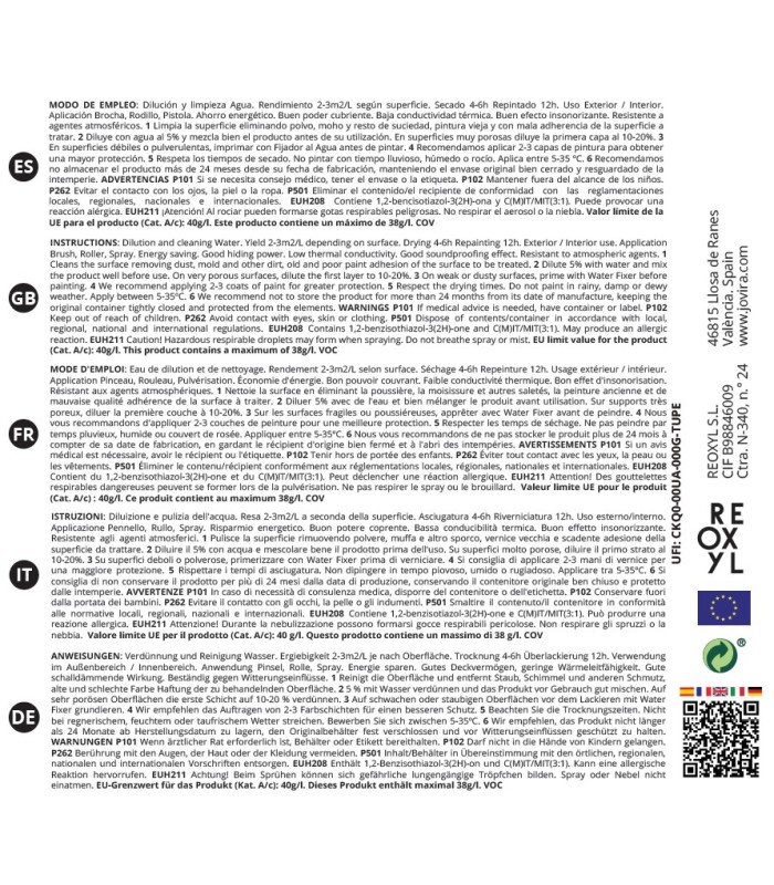 Pintura Impermeabilizante Térmica blanco.  Impermeabilizante