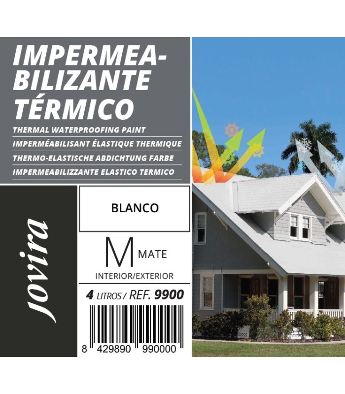 Pintura Impermeabilizante Térmica blanco.  Impermeabilizante