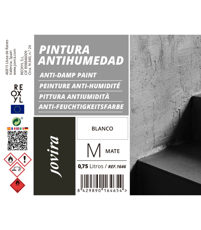 Pintura Antihumedad Mate Blanco .  Pintura Antihumedad -