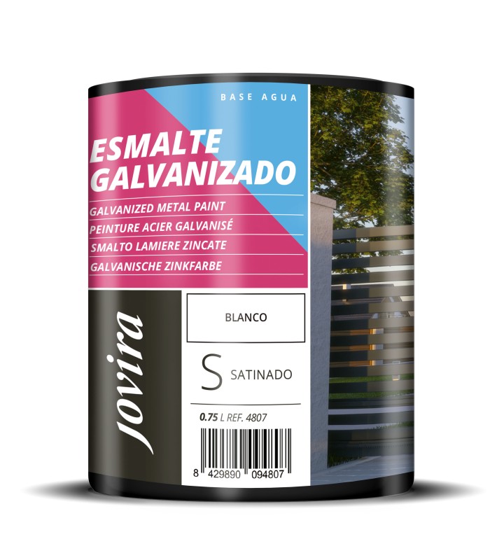 Esmalte Galvanizado Satinado al Agua. gamuza, blanco, verde