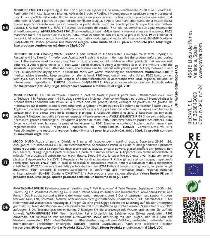 Sellador Fijador al Agua .  Fijador de Pintura - Litros: 5, 1 