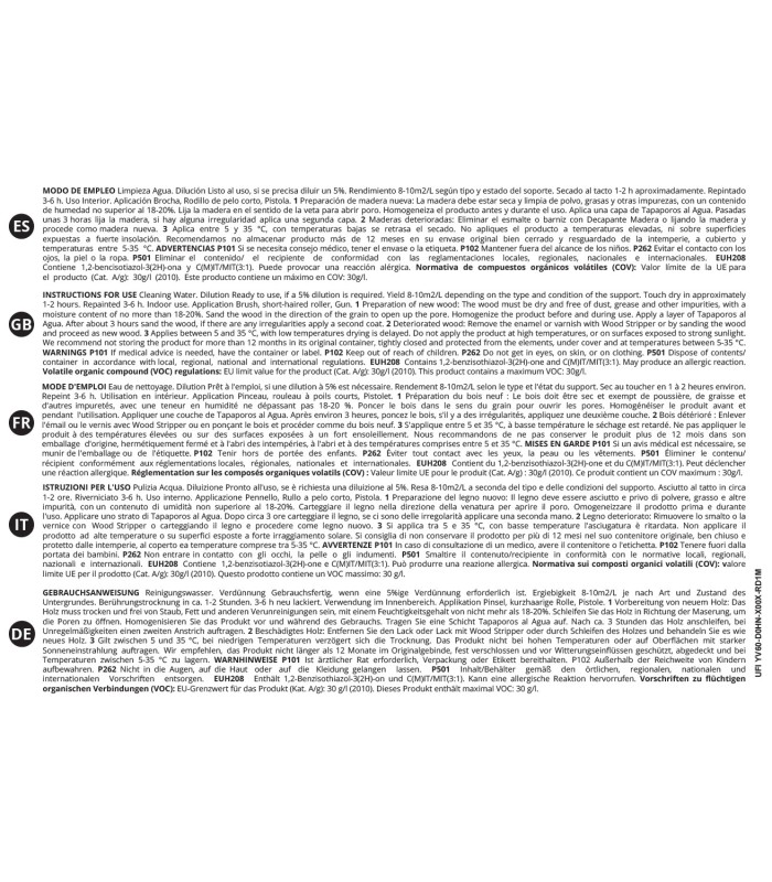 Tapaporos al Agua .  Selladora para Madera - Litros: 2.3, 2 x