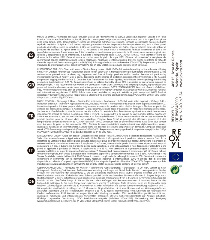 Transformador de Óxido al Agua .  Transformador de Oxido -