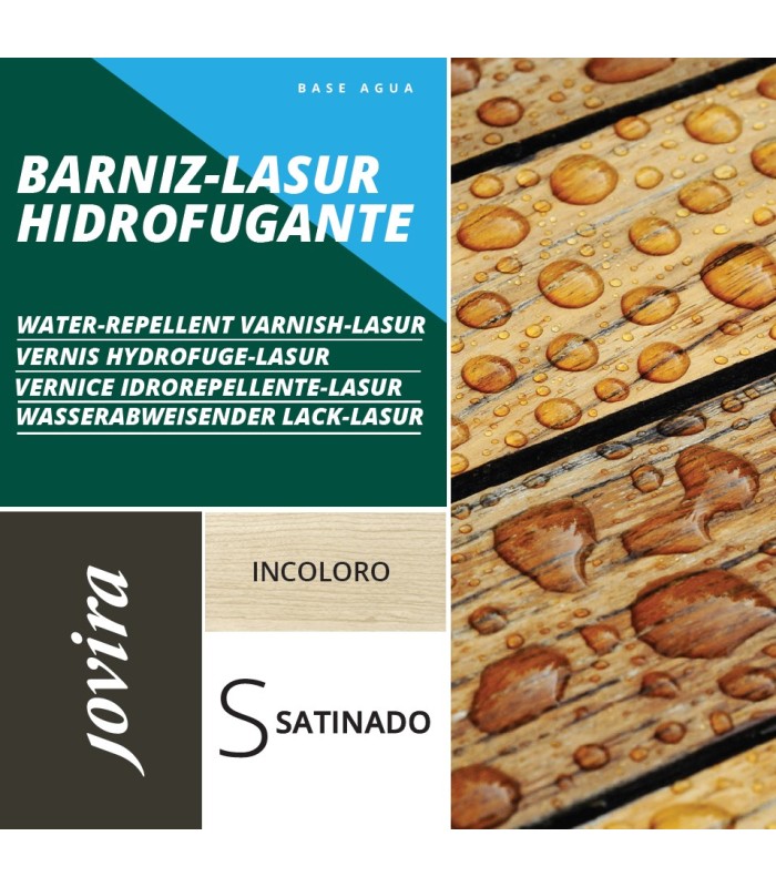 Barniz-Lasur Protector Hidrofugante Satinado al Agua incoloro