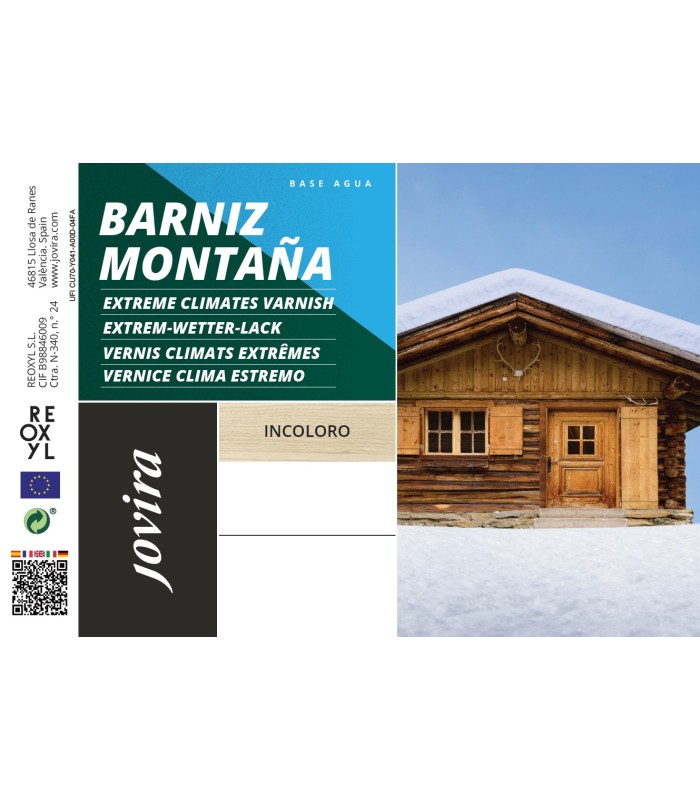Barniz Montaña Mate al Agua. .  Barnices - Litros: 0.750 ml