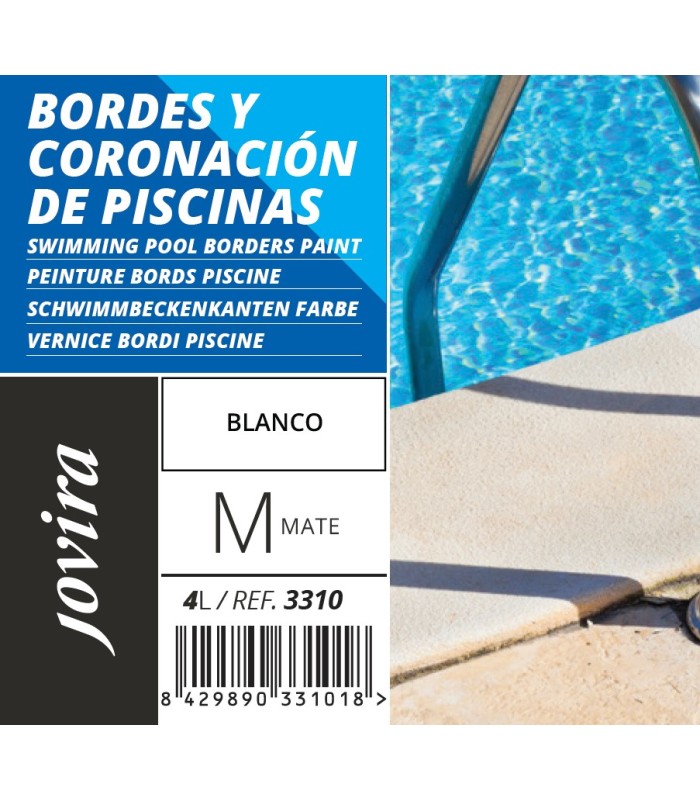 Pintura Bordes y Coronación de Piscinas Antideslizante blanco