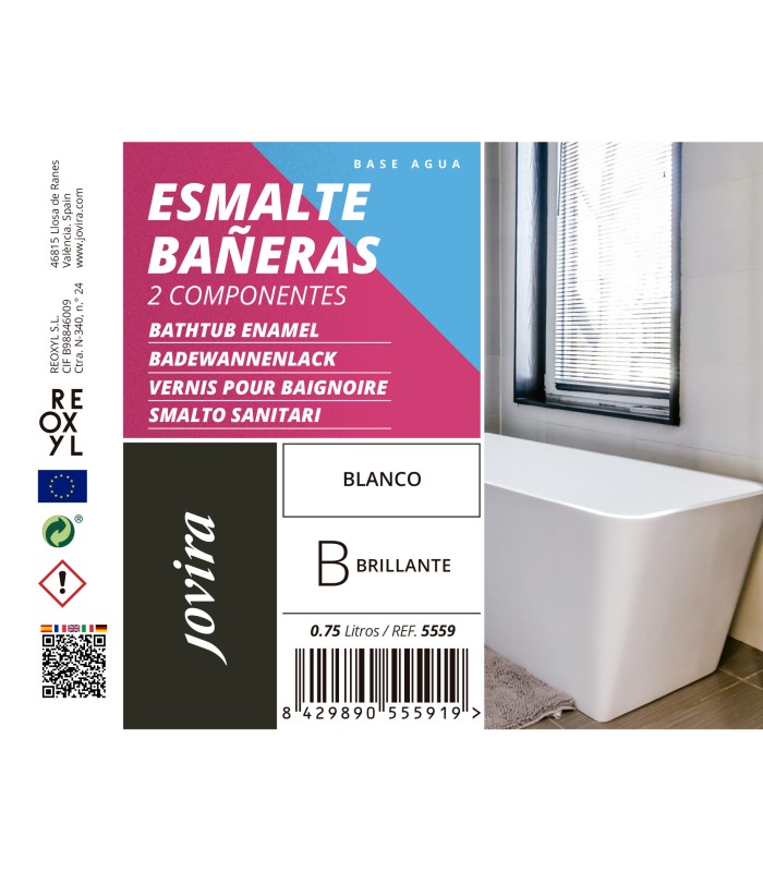 Esmalte Bañeras de Alto Brillo .  Pintura Bañeras - Acabado: