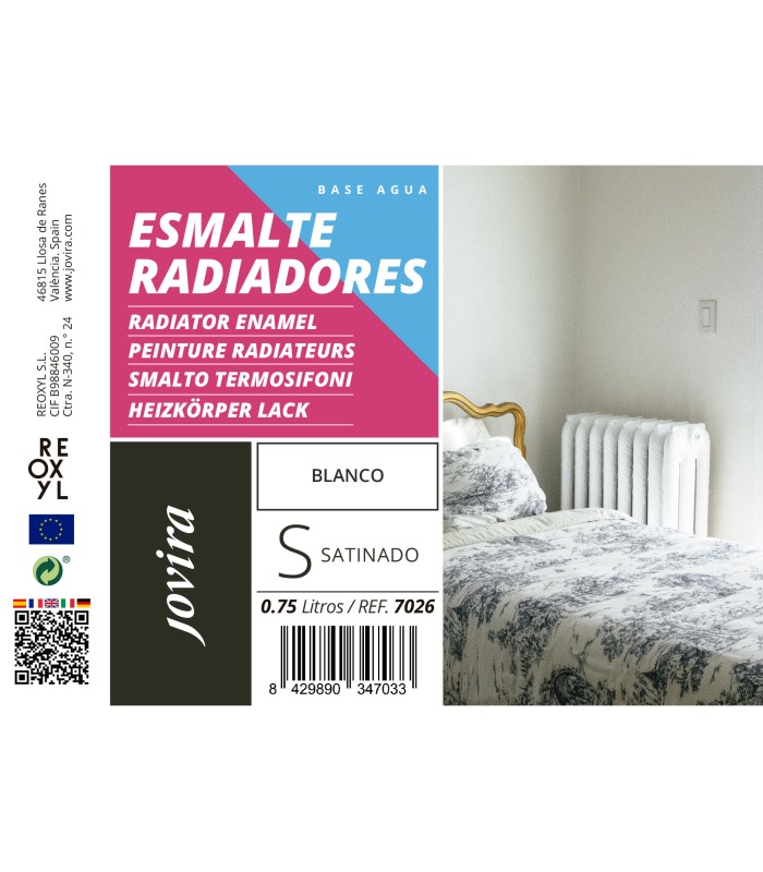 Esmalte Radiadores al Agua blanco, blanco antiguo, negro. 