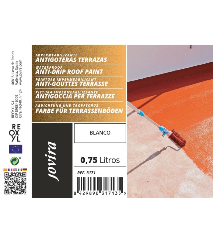 Impermeabilizante Antigoteras Terrazas blanco, rojo, gris