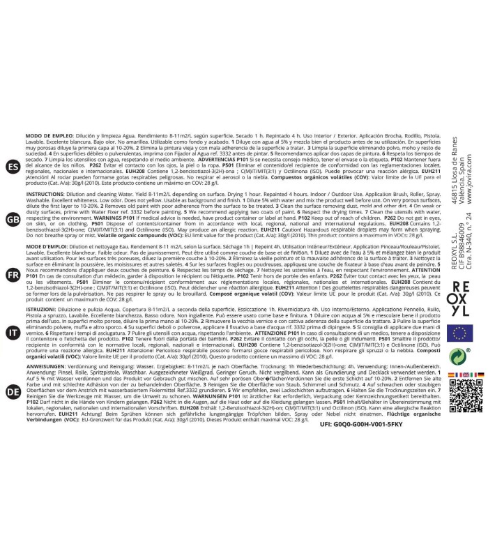 Pintura con Protección Antimoho Mate blanco, ibero, magnum