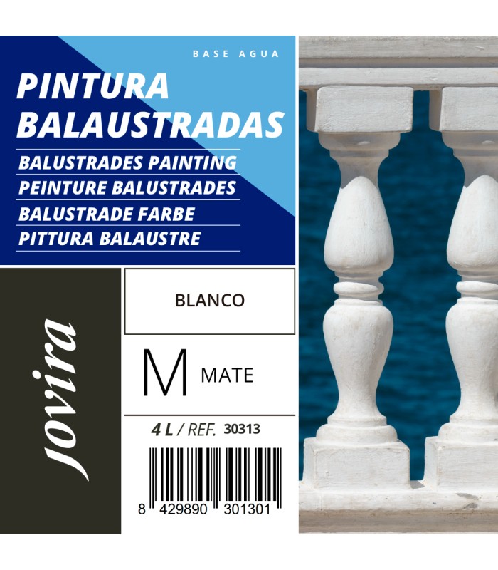 Pintura Balaustradas acabado Mate al Agua. Especial para