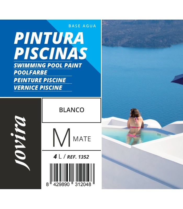 Pintura Piscinas al Agua blanco, azul piscina, verde mar