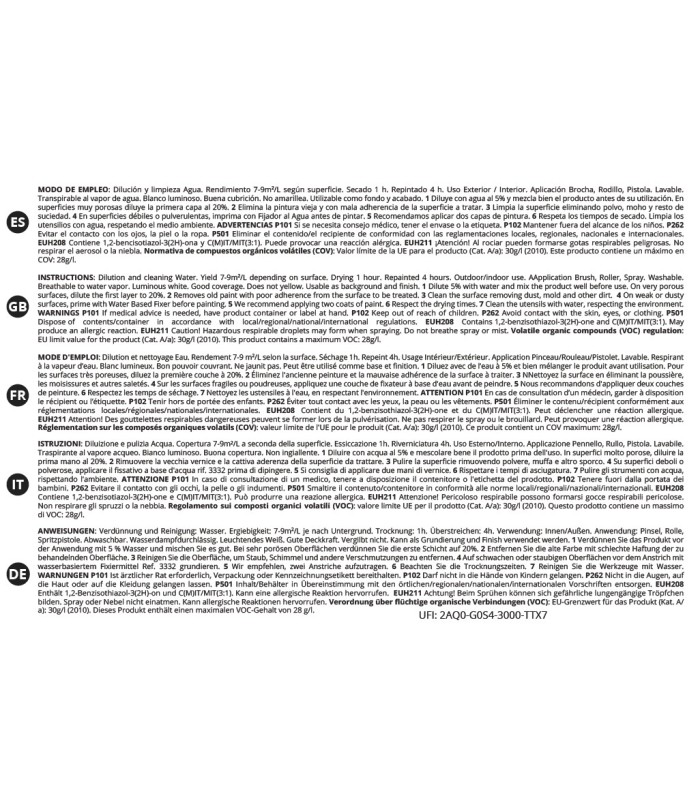 Pintura Ultramate Blanca Interior-Exterior blanco.  Pintura