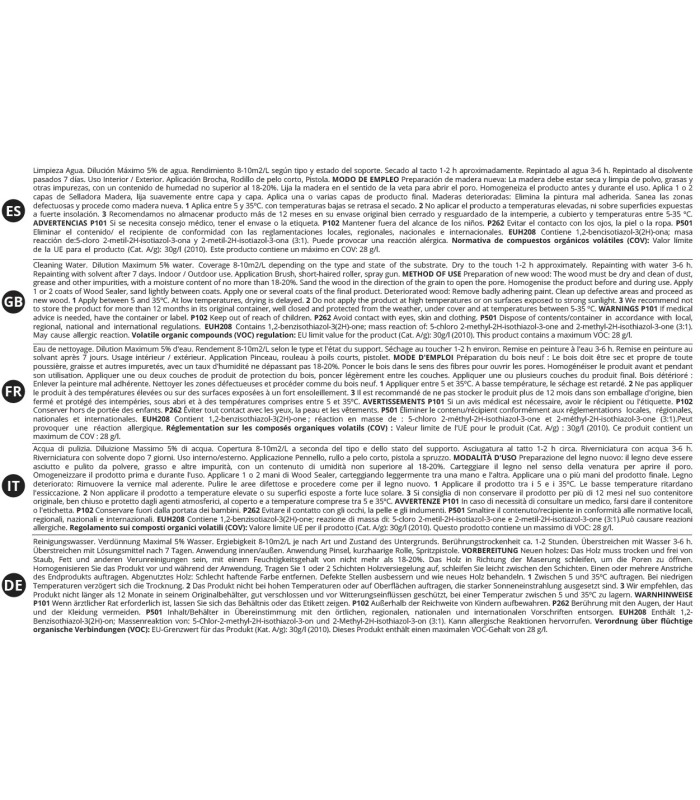 Selladora Madera al Agua .  Selladora para Madera - Litros: