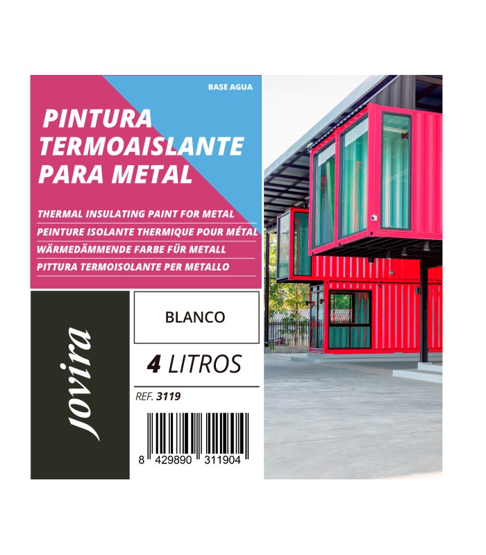 Pintura Termoaislante para Metal al Agua. Especial para Tejados