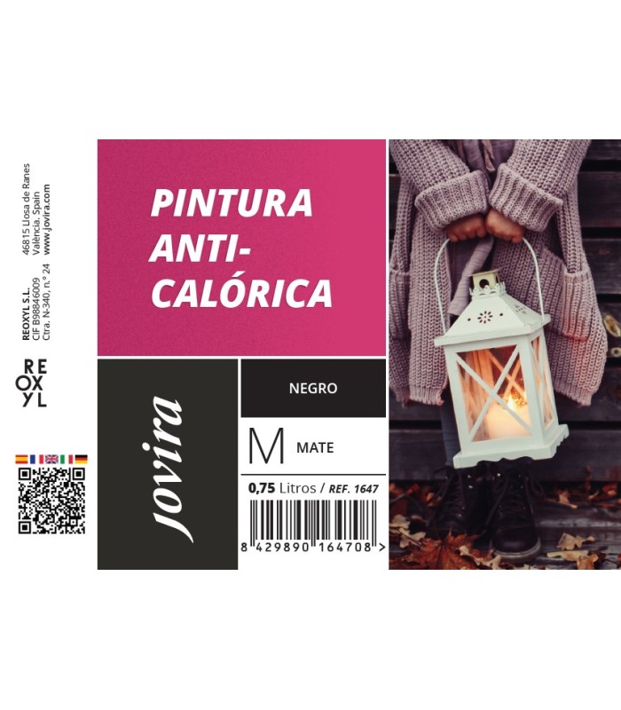 Pintura Anticalórica alta Temperatura negro, aluminio.  Pintura