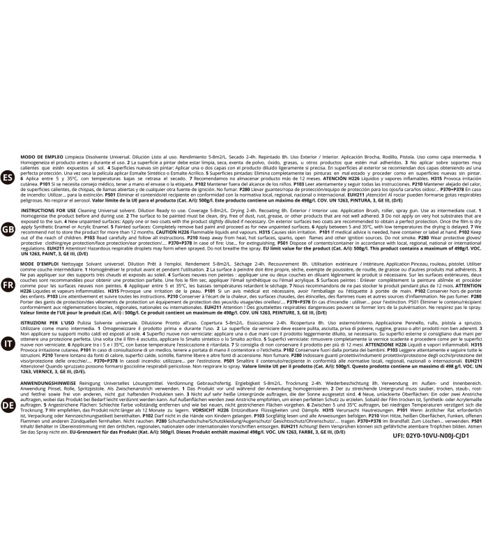 Preparación Antioxidante Metal blanco, negro, gris, rojo