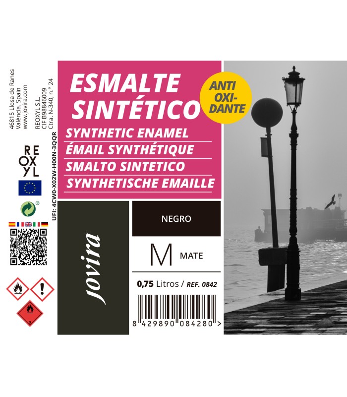 Esmalte Antioxidante Mate Directo Sobre Oxido negro, blanco. 