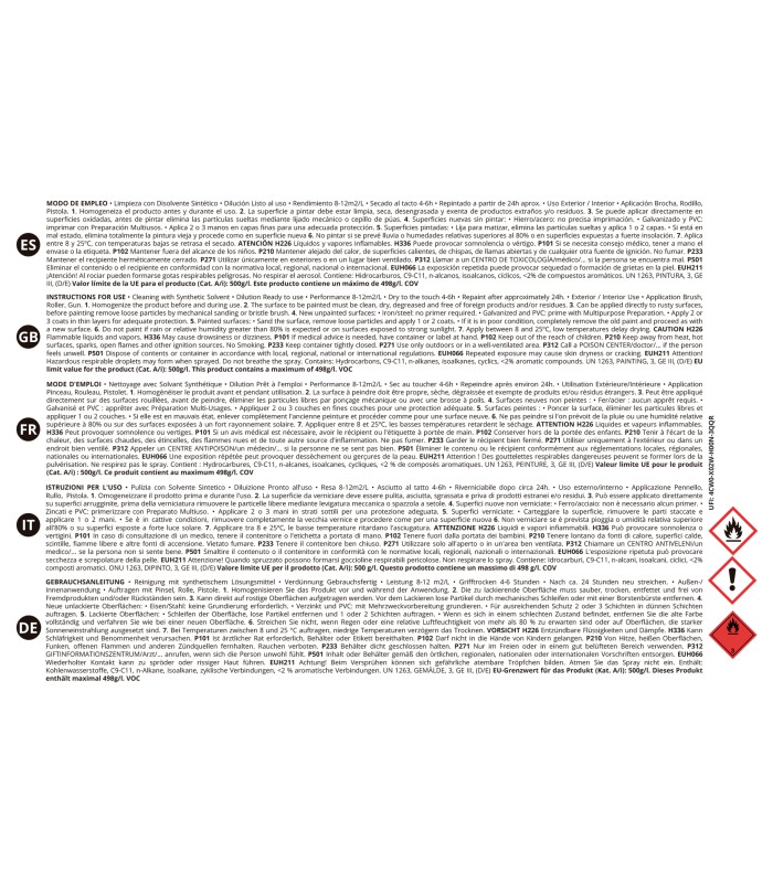 Esmalte Antioxidante Mate Directo Sobre Oxido negro, blanco. 