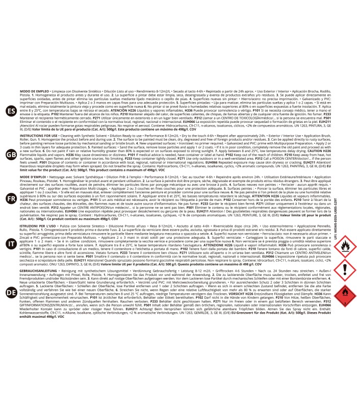 Esmalte Antioxidante Satinado Directo Sobre Oxido blanco