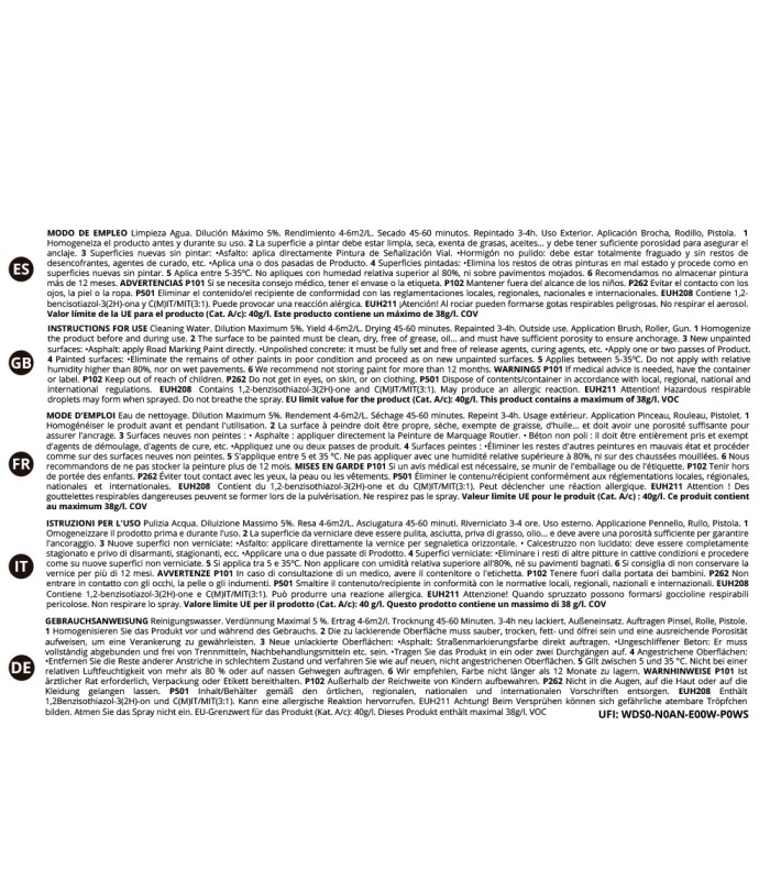 Pintura Vial al Agua. Indicada para Pasos de Peatones